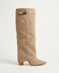 Botas altas impermeables con cremallera lateral para mujer