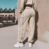 Conjunto de chándal mujer con sudadera cropped y pantalón jogger de cintura elástica