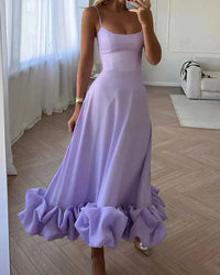 Elegante vestido de fiesta midi festivo favorecedor | Midi