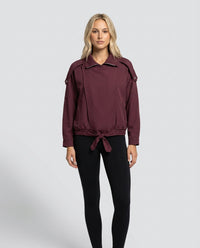 Chaqueta bomber mujer con cuello alto y cremallera
