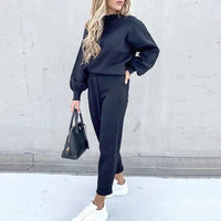 Conjunto de chándal mujer con sudadera y pantalón jogger casual