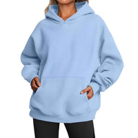 Sudadera de mujer con capucha oversize con bolsillo canguro