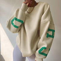 Sudadera de mujer de cuello redondo con manga larga