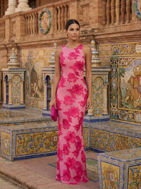 Elegante vestido largo de invitada de boda para fiesta y ceremonia | Largo