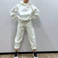 Conjunto de chándal mujer de dos piezas con sudadera y pantalón jogger