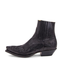Elegantes botas cowboy de cuero bordadas con puntera afilada y diseño unisex