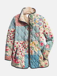 Abrigo de mujer acolchado oversize con cuello alto