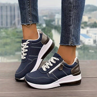 Relajadas zapatillas casual de cordones con suela acolchada y diseño ligero